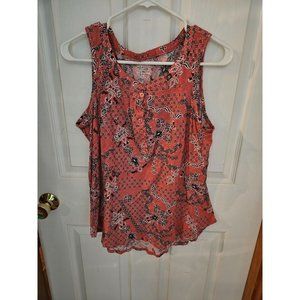 New York and Company Soho Hampton Tank- Pink Floral Tank